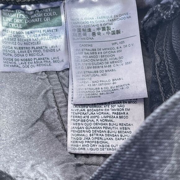 Levi's 501 Washed Black Denim High Waist Cutoff Shorts Sz 27 - Picture 6 of 8